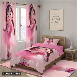 ست کامل ژورنالی روتختی چاپی دخترانه 4تیکه کد bd1856 (پس کرایه)