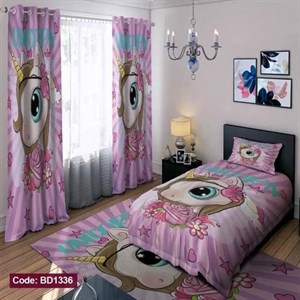 ست کامل ژورنالی رو تختی چاپی دخترانه پونی کد bd1336 (پس کرایه)