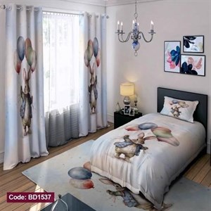 ست کامل ژورنالی رو تختی چاپی دخترانه خرگوش bd1537 (پس کرایه)