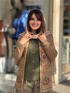 کت و شومیز انار یشمی نسکافه ای