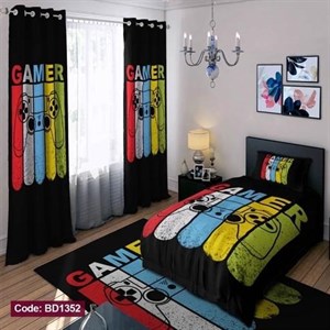 ست کامل ژورنالی روتختی چاپی پسرانه طرح دسته گیم کد bd1325 (پس کرایه)