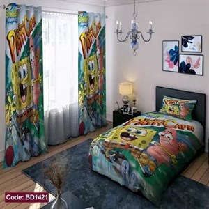 ست کامل ژورنالی روتختی چاپی پسرانه طرح باب اسفنجی کد bd1421 (پس کرایه)