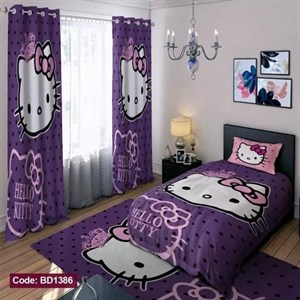 ست کامل ژورنالی رو تختی چاپی دخترانه کیتی کد bd1386 (پس کرایه)