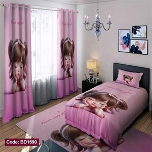 ست کامل ژورنالی رو تختی چاپی دخترانه bd1690 (پس کرایه)