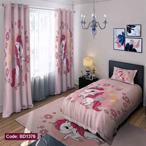 ست کامل ژورنالی رو تختی چاپی دخترانه پونی کد BD1376 (پس کرایه)