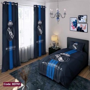ست کامل ژورنالی رو تختی چاپی پسرانه رئال مادرید bd761 (پس کرایه)