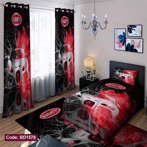 ست کامل ژورنالی رو تختی چاپی پسرانه بوگاتی bd1578 (پس کرایه)