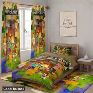 ست کامل ژورنالی رو تختی چاپی پسرانه ماینکرفت کد bd1818 (پس کرایه)