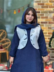 جلیقه تک شمیم طوسی سفید