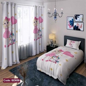 ست کامل ژورنالی رو تختی چاپی دخترانه پونی bd859 (پس کرایه)