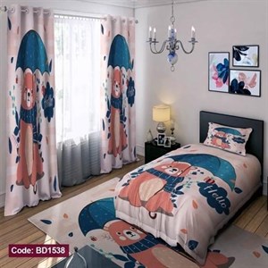 ست کامل ژورنالی روتختی چاپی پسرانه طرح خرس کد bd1538 (پس کرایه)