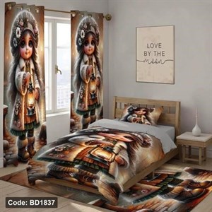 ست کامل ژورنالی روتختی چاپی دخترانه 4 تیکه کد bd1837 (پس کرایه)