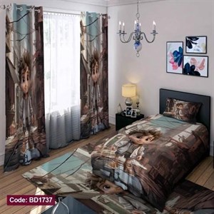 ست کامل ژورنالی روتختی چاپی پسرانه طرح پسر کد bd1737 (پس کرایه)