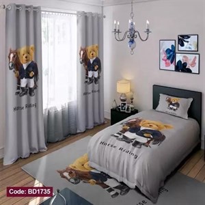 ست کامل ژورنالی روتختی چاپی پسرانه طرح تدی کد bd1735 (پس کرایه)