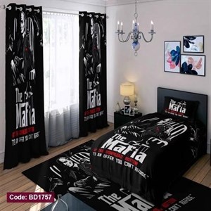 ست کامل ژورنالی روتختی چاپی پسرانه طرح مافیا کد bd1757 (پس کرایه)