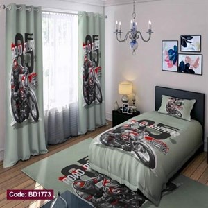 ست کامل ژورنالی روتختی چاپی پسرانه طرح موتور کد bd1773 (پس کرایه)