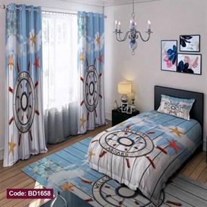 ست کامل ژورنالی روتختی چاپی پسرانه طرح سکان کشتی کد bd1658 (پس کرایه)