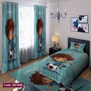 ست کامل ژورنالی روتختی چاپی پسرانه طرح پسر فوتبالی کد bd1656 (پس کرایه)