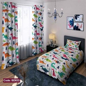 ست کامل ژورنالی روتختی چاپی پسرانه طرح دایناسور کد bd833 (پس کرایه)