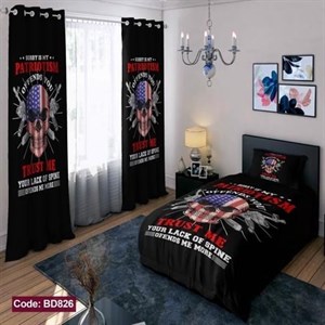 ست کامل ژورنالی روتختی چاپی پسرانه طرح اسکلت کد bd826 (پس کرایه)