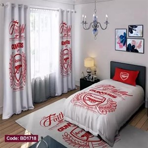 ست کامل ژورنالی روتختی چاپی پسرانه طرح آرسنال کد bd1718 (پس کرایه)