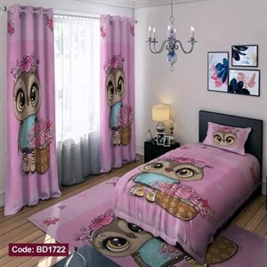 ست کامل ژورنالی روتختی چاپی دخترانه طرح جغد کد bd1722 (پس کرایه)