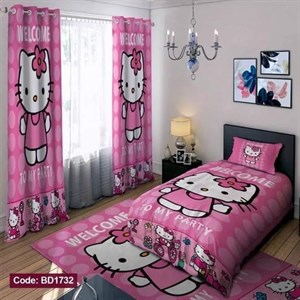 ست کامل ژورنالی روتختی چاپی دخترانه کیتی کد bd1732 (پس کرایه)