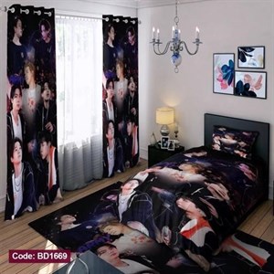 ست کامل ژورنالی روتختی چاپی پسرانه طرح بی تی اس کد bd1669 (پس کرایه)