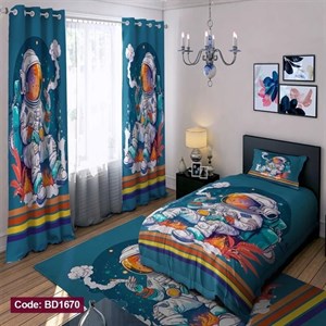 ست کامل ژورنالی روتختی چاپی پسرانه طرح فضانورد کد bd1670 (پس کرایه)