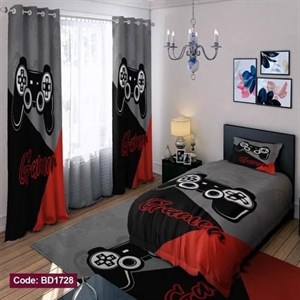 ست کامل ژورنالی روتختی چاپی پسرانه طرح دسته گیم کد bd1728 (پس کرایه)