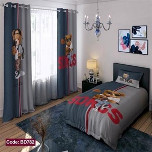 ست کامل ژورنالی روتختی چاپی پسرانه طرح تدی کد bd782 (پس کرایه)