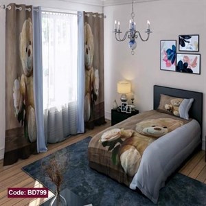 ست کامل ژورنالی روتختی چاپی پسرانه طرح تدی کد bd799 (پس کرایه)