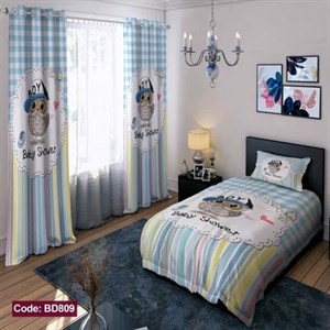 ست کامل ژورنالی روتختی چاپی پسرانه طرح جغد کد bd809 (پس کرایه)