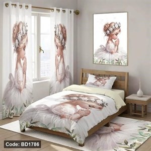 ست کامل ژورنالی روتختی چاپی عروس دخترانه 4 تیکه کد bd1786 (پس کرایه)