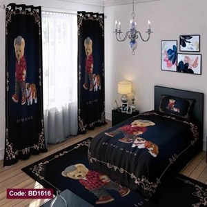 ست کامل ژورنالی روتختی چاپی پسرانه طرح تدی کد bd1616 (پس کرایه)