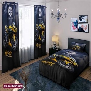 ست کامل ژورنالی روتختی چاپی پسرانه طرح موتور سنگین کد bd1591 (پس کرایه)