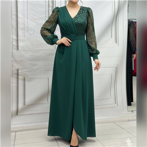 پیراهن مجلسی سایز بزرگ زنانه. از سایز 40 تا 54. کرپ دالقیچ و شاین.