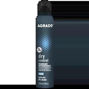 اسپری دئودورانت ضد تعریق مردانه آگرادو Dry Control حجم ۲۰۰ میل