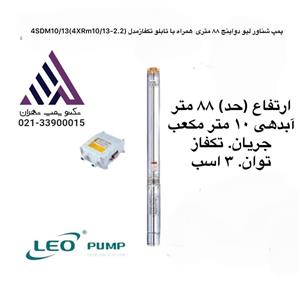پمپ شناور چاه لئو LEO مدل 4XRM10/13-2.2 | ۴ اینچ | ۳ اسب تکفاز | هد ۸۸ متر |  خروجی ۲ اینچ | همراه تابلو برق