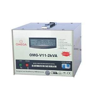 استابلایزر امگا تکفاز 2KVA سرووموتوری ایستاده مدل (OMG-V11-2Kva)