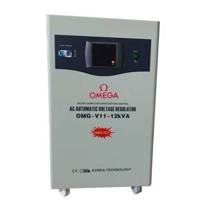 استابلایزر امگا تکفاز 12KVA سرووموتوری ایستاده مدل (OMG-V11-12Kva)