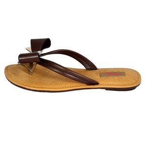 دمپایی لا انگشتی دخترانه شهپر کد 3366 رنگ قهوه ای