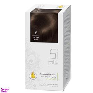 کیت رنگ مو زی فام شماره 6 حجم 50 میلی‌ لیتر رنگ بلوند تیره طبیعی