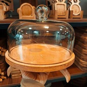 کاپ کیک پایه دار چوبی سایز کوچک
