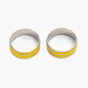 ست انگشتر نقره زنانه و مردانه مدل لاین طلایی کد LI1H 