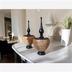 قندان چوبی خراطی لوکس مدل پایه دار