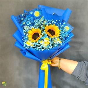 دسته گل شب پر ستاره ونگوگ