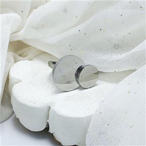 انگشتر استیل نقره ای دایره ای مینیمال با طراحی مدرن | بدلیجات شاینورا