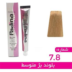 رنگ مو پادینا (Padina) شماره 7.8 رنگ بلوند بژ متوسط حجم 100 میلی‌لیتر