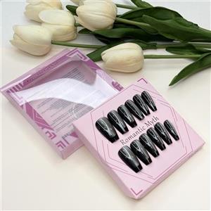 ناخن مصنوعی آیس گربه ای رنگ مشکی همراه با چسب باکیفیت عالی